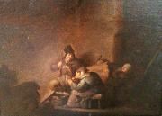Adriaen van ostade Peasant family indoors oil painting on canvas